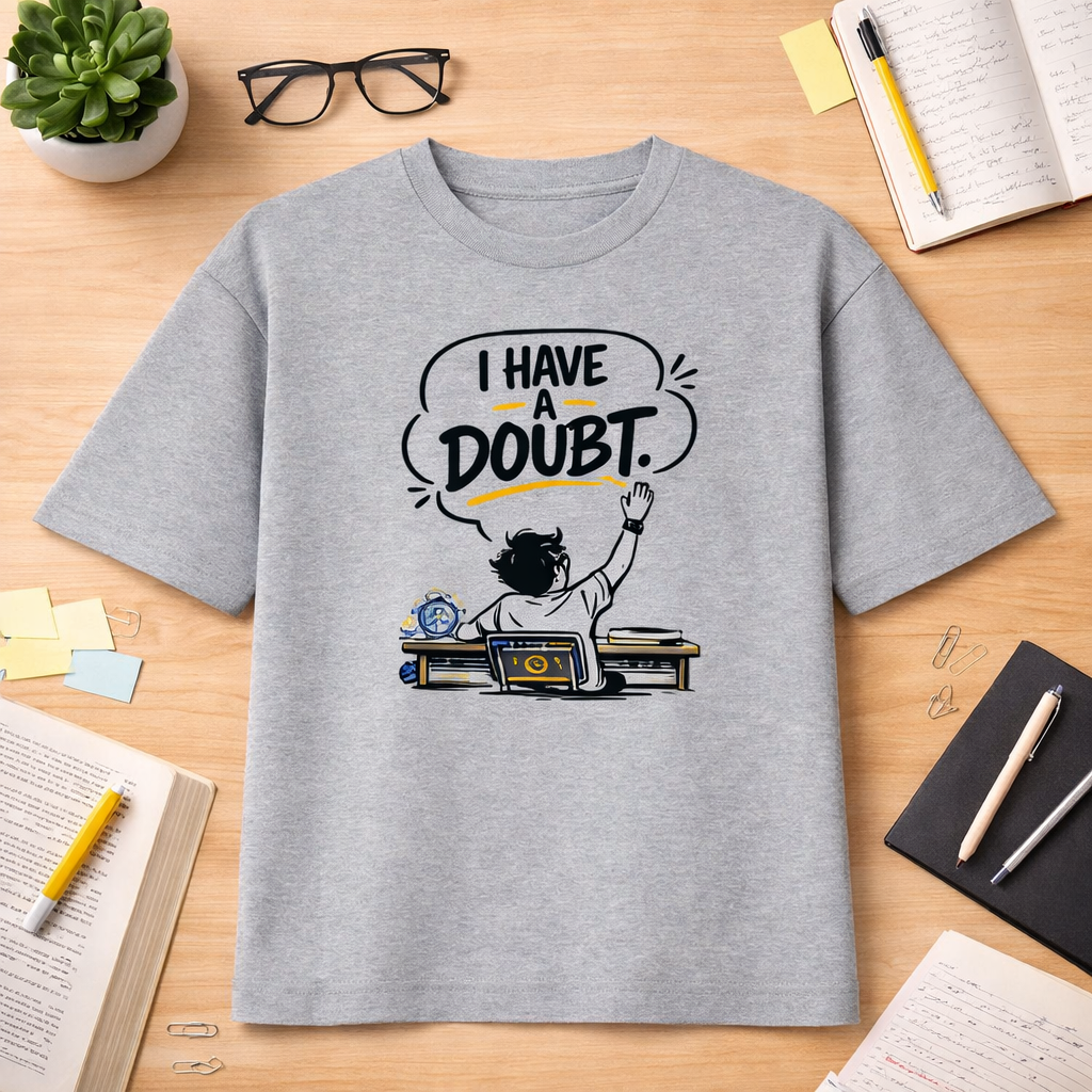 I Have a Doubt – Classroom Humor Oversized Tee